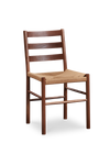 Knox ladder back Chair with woven Danish cord seat in walnut wood