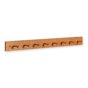 Cherry wood peg rack with 8 pegs