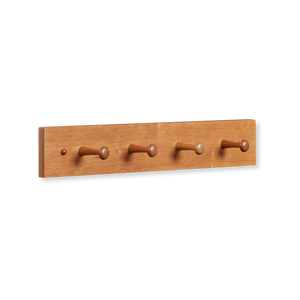 Cherry wood peg rack with 4 pegs