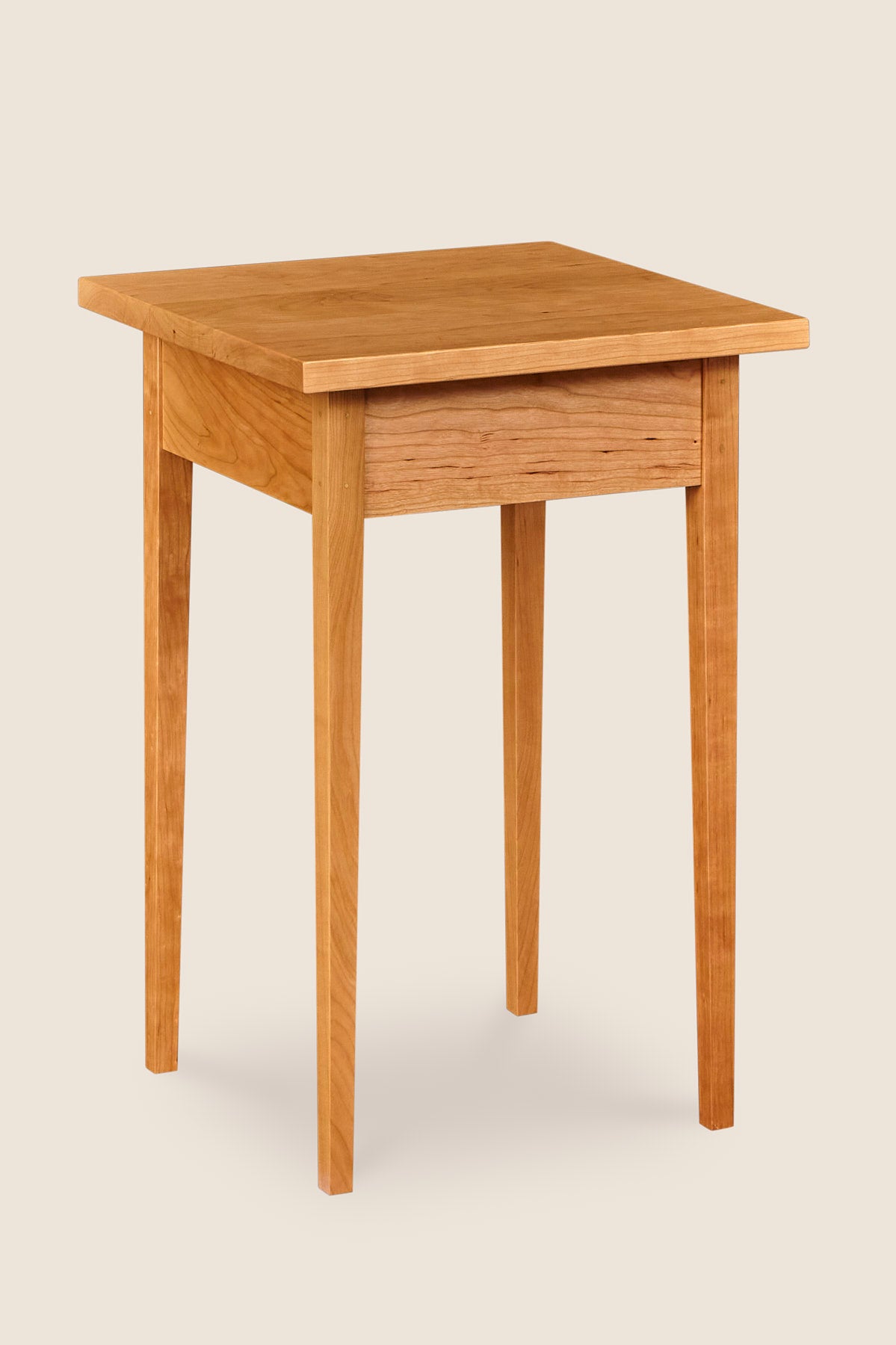 Simple Shaker style square side table in cherry