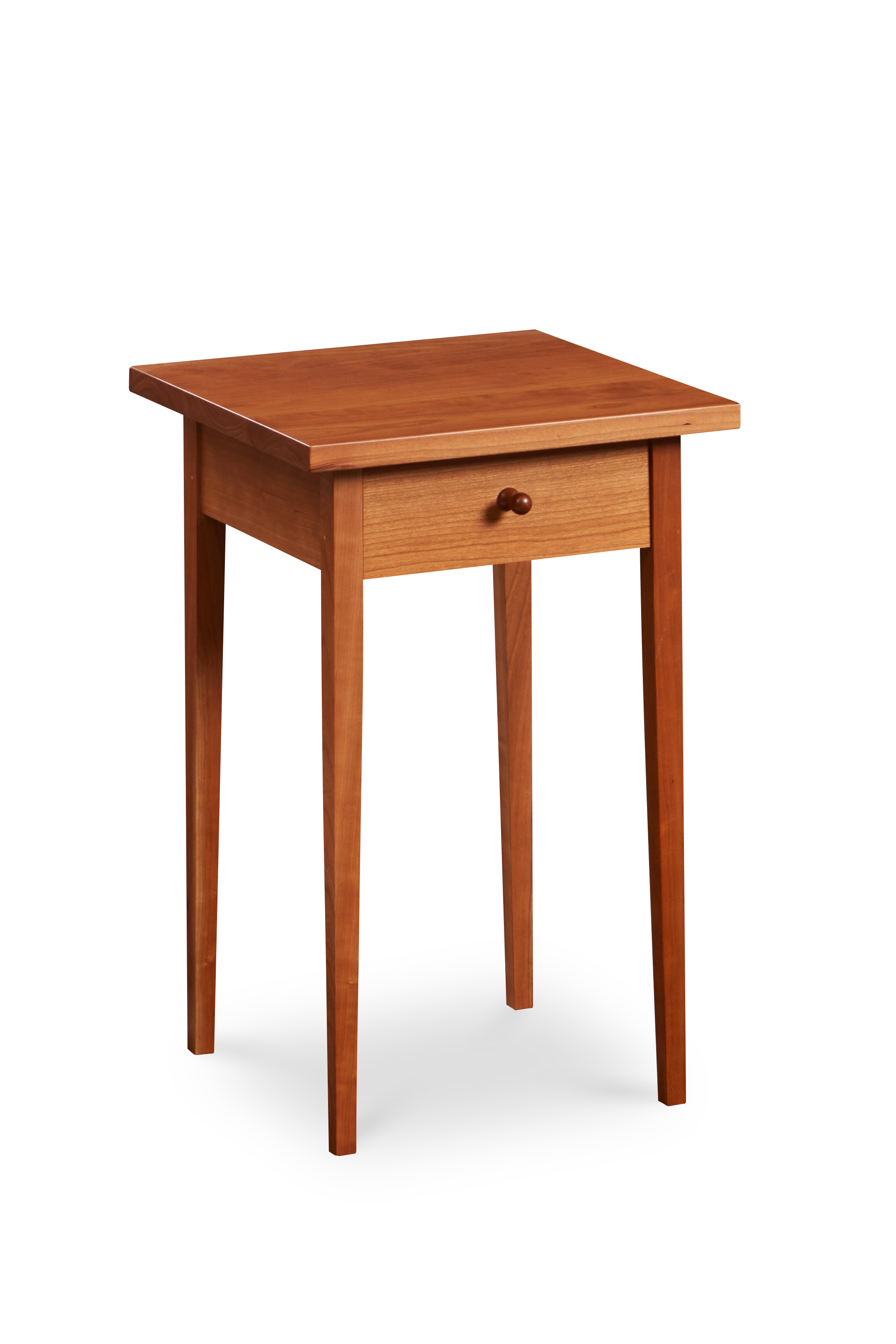 Simple Shaker style square side table in cherry