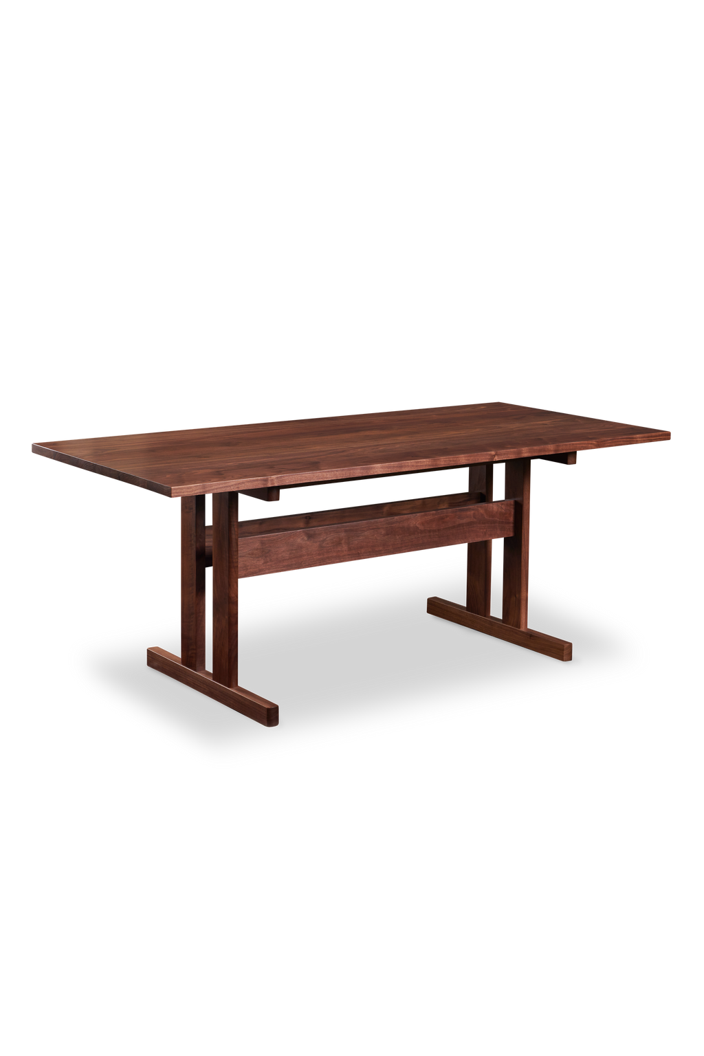 Knox trestle dining table in walnut wood