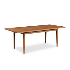 Solid top Shaker inspired dining table made of solid white oak wood from Maine's Chilton Furniture Co.